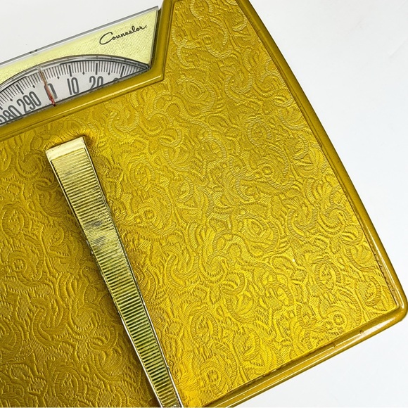 Counselor VINTAGE Bathroom Scale, Harvest Gold Floral MCM Décor - Picture 2 of 6